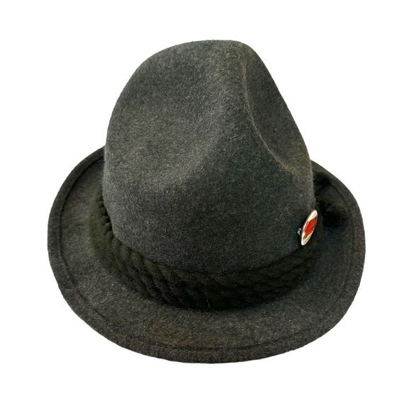 VTG Dark Grey Alpine Tyrolean Hat 205 - Picture 4 of 10